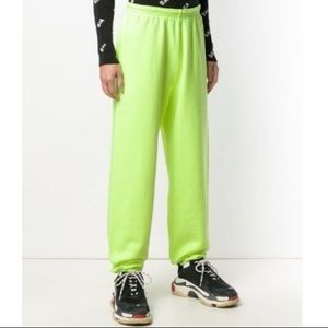 Men’s Balenciaga yellow cotton sweatpants in Large NWT
